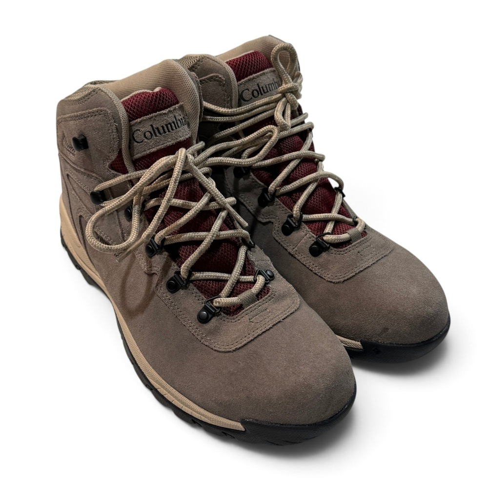 Columbia Newton Ridge Plus II Waterproof Hiking Boots Mens 12 Suede Gray